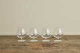 Italian Crystal Glass Cognac Glasses, Set of 4