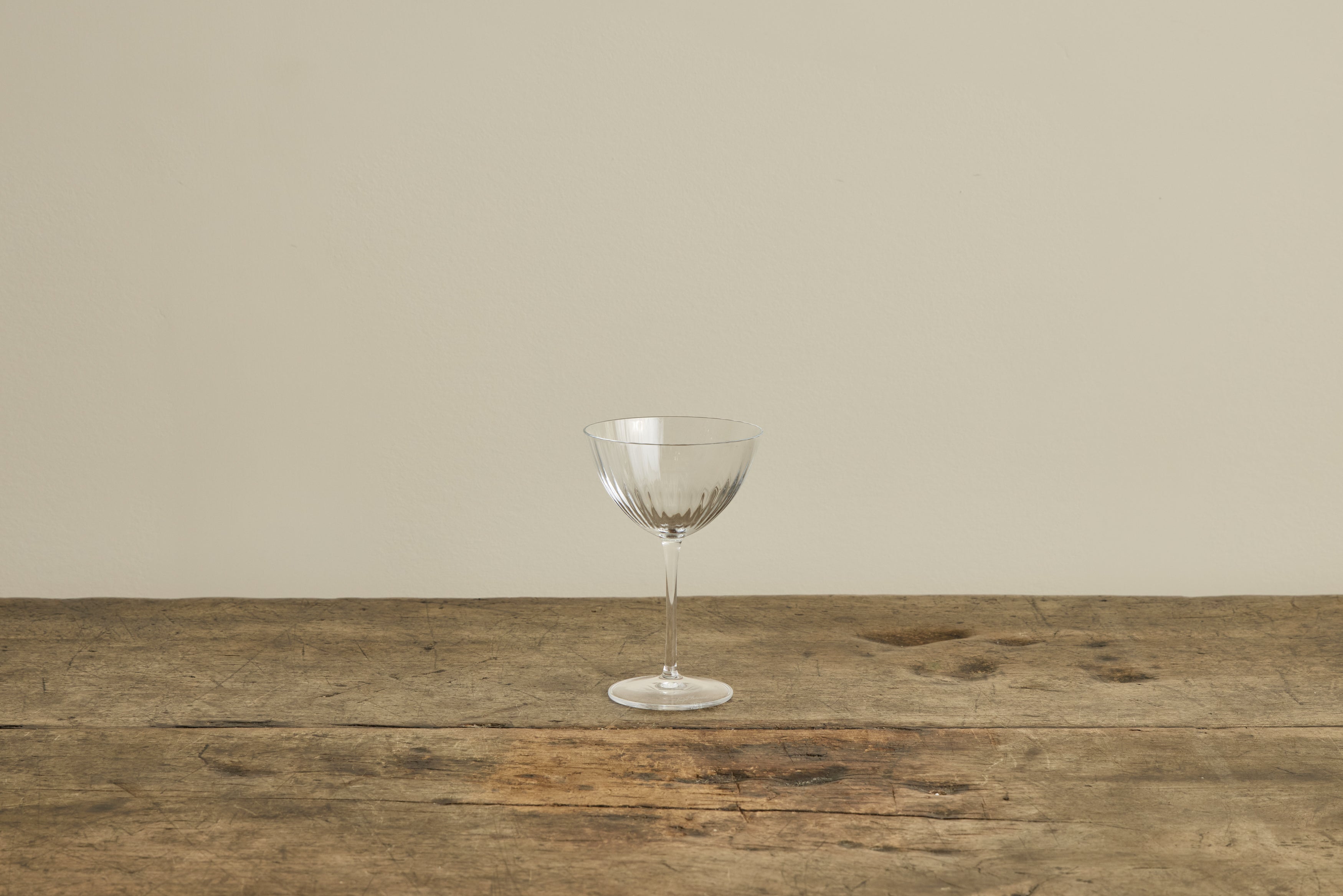 Italian Crystal Glass Martini Glasses, Set of 4