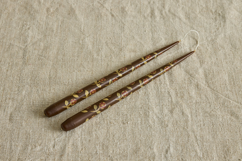 Brown Tapers with Floral