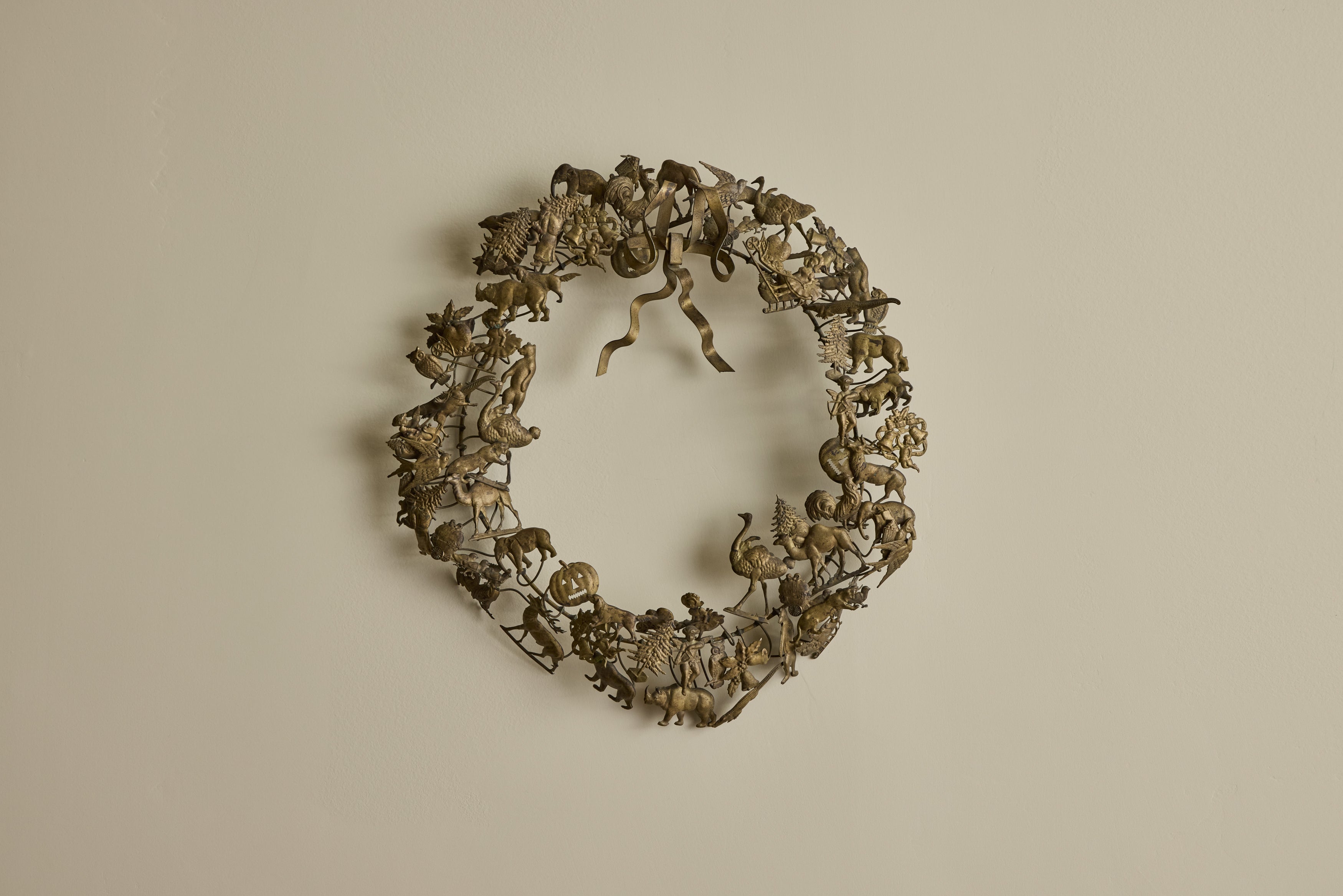 Dresden Brass Wreath 14"