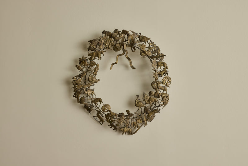 Dresden Brass Wreath 14"