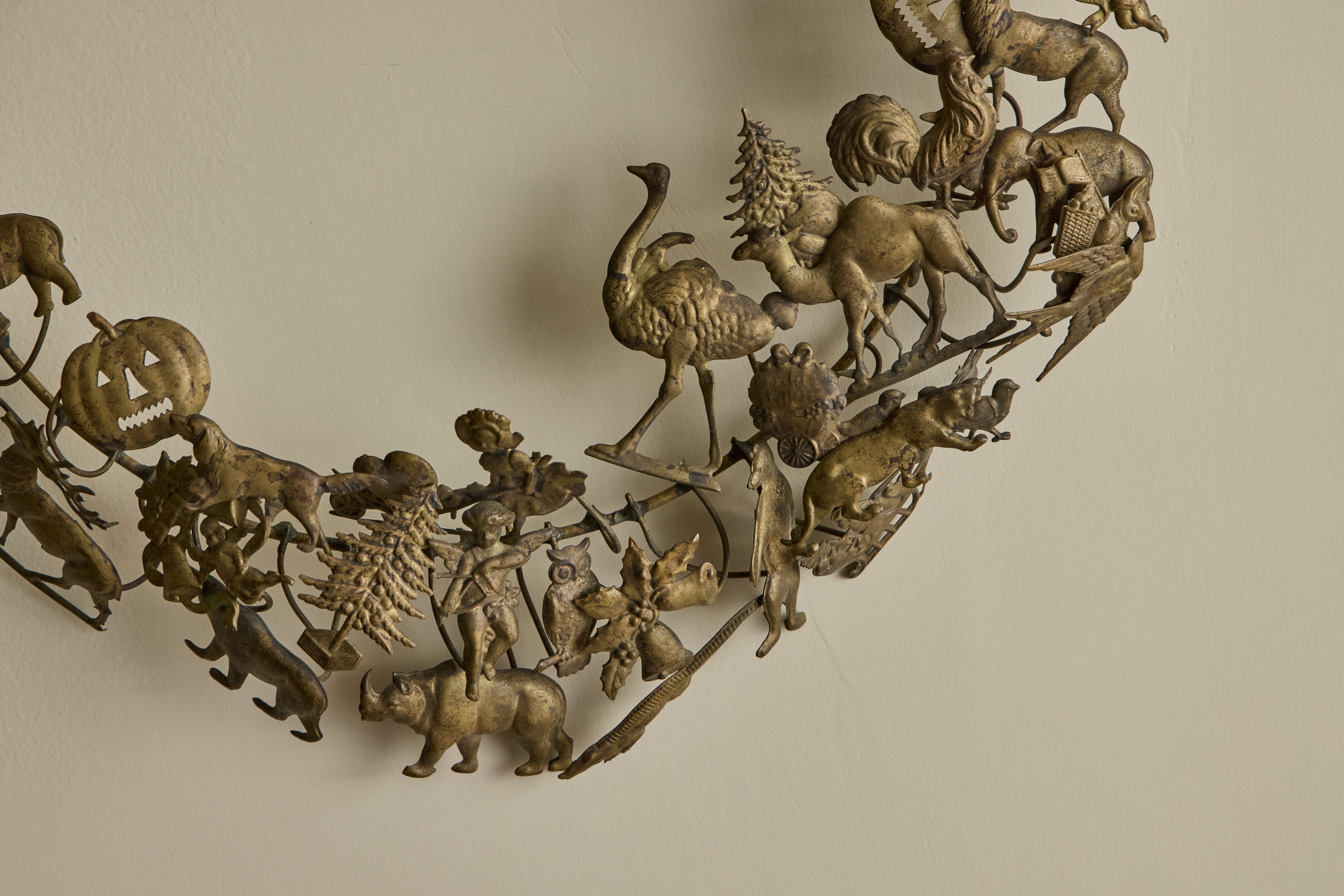 Dresden Brass Wreath 14"