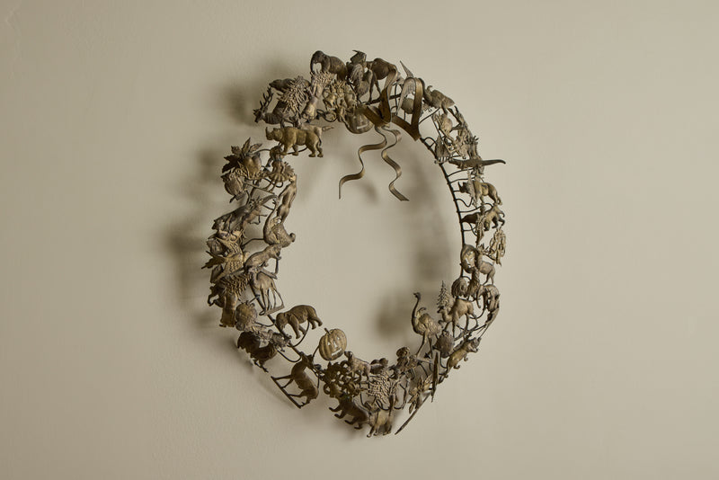 Dresden Brass Wreath 14"