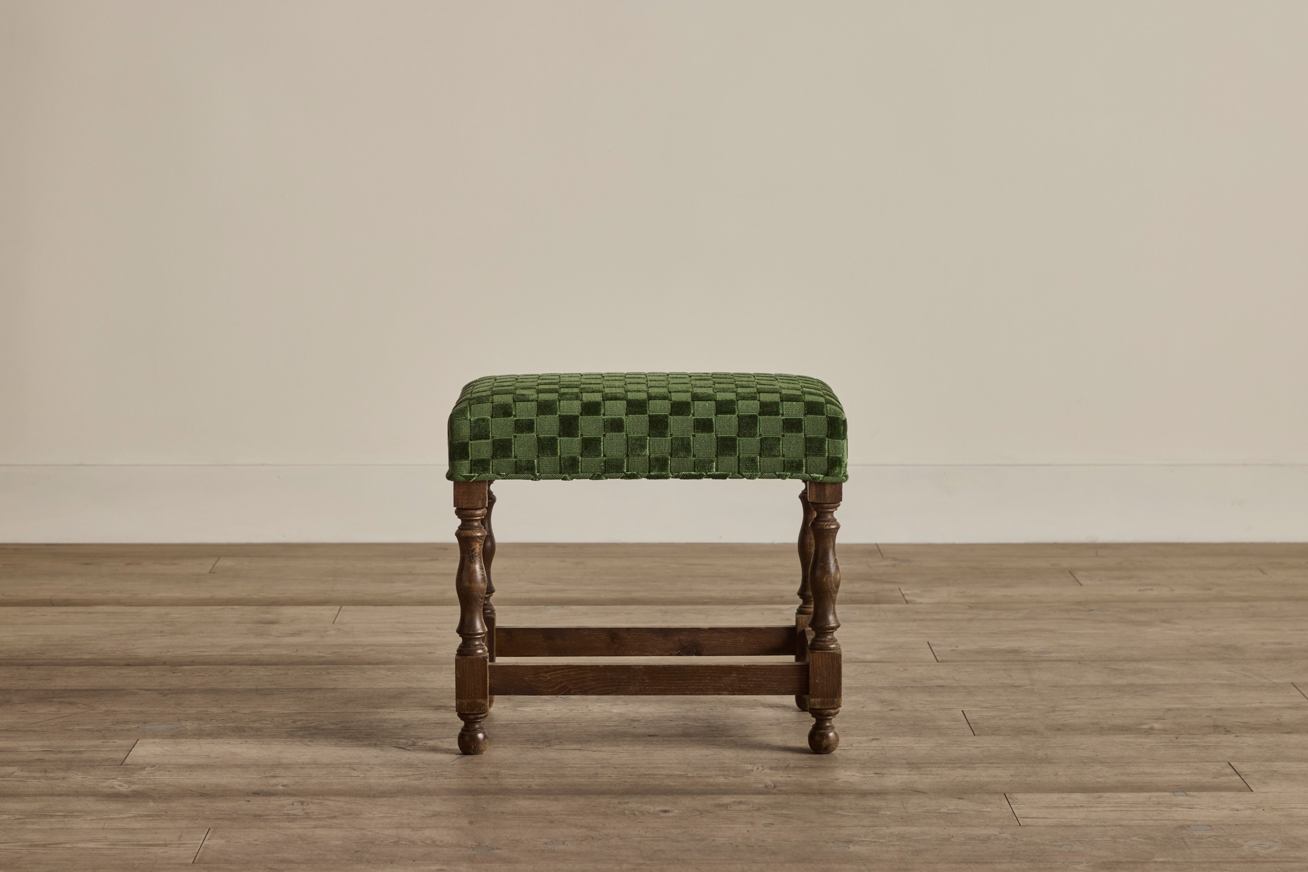 Checker Upholstered Stool (NYC)