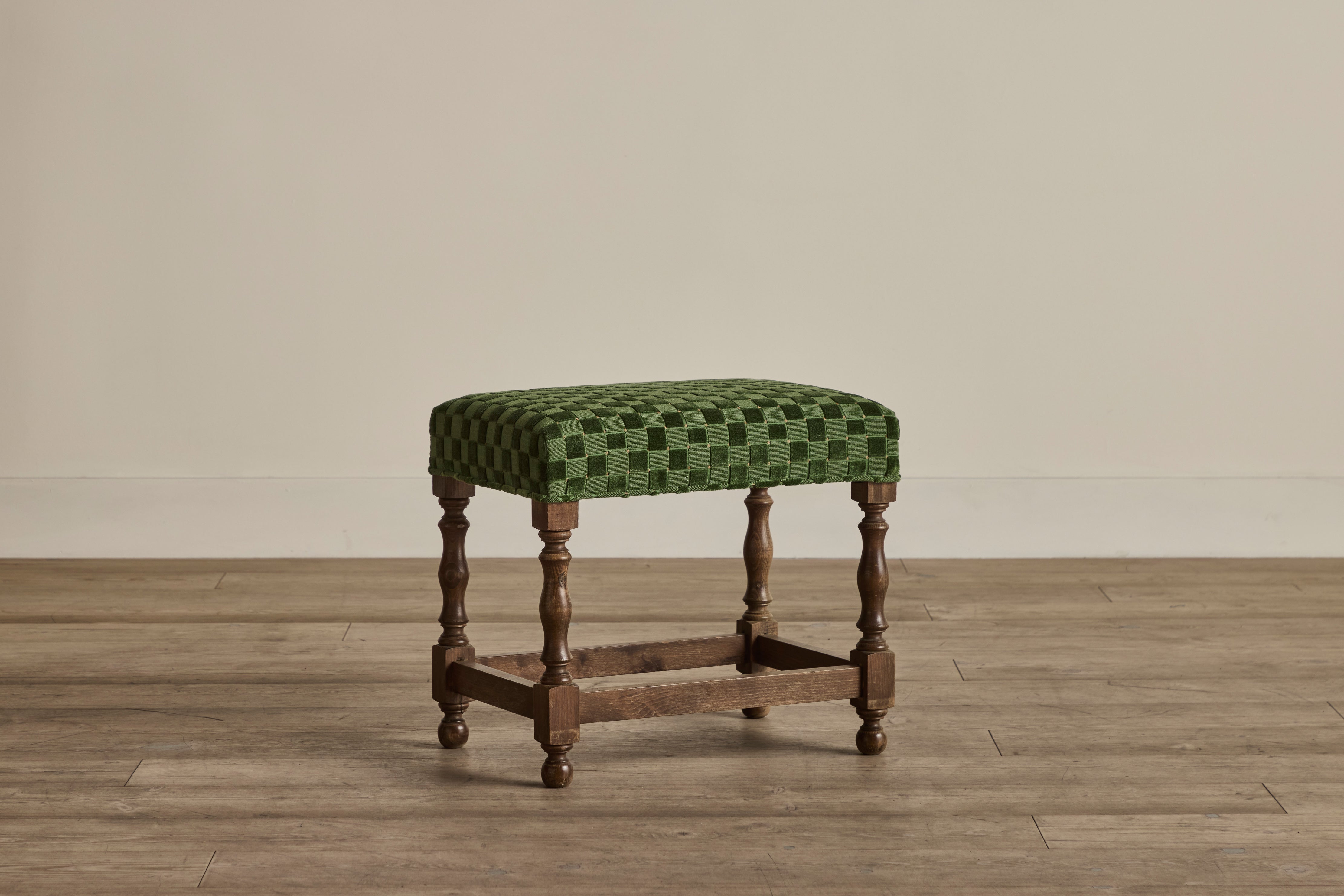 Checker Upholstered Stool (NYC)