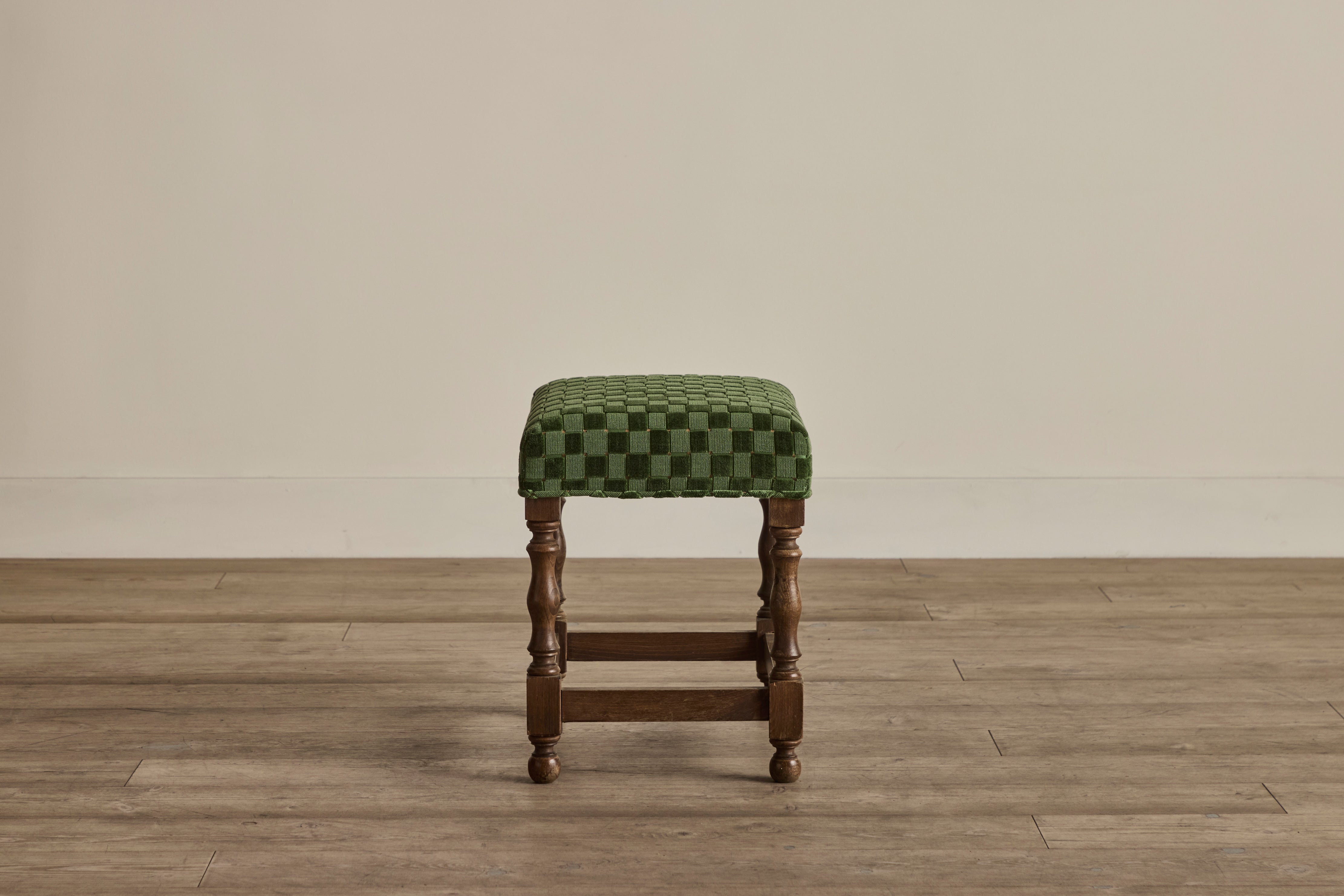 Checker Upholstered Stool (NYC)