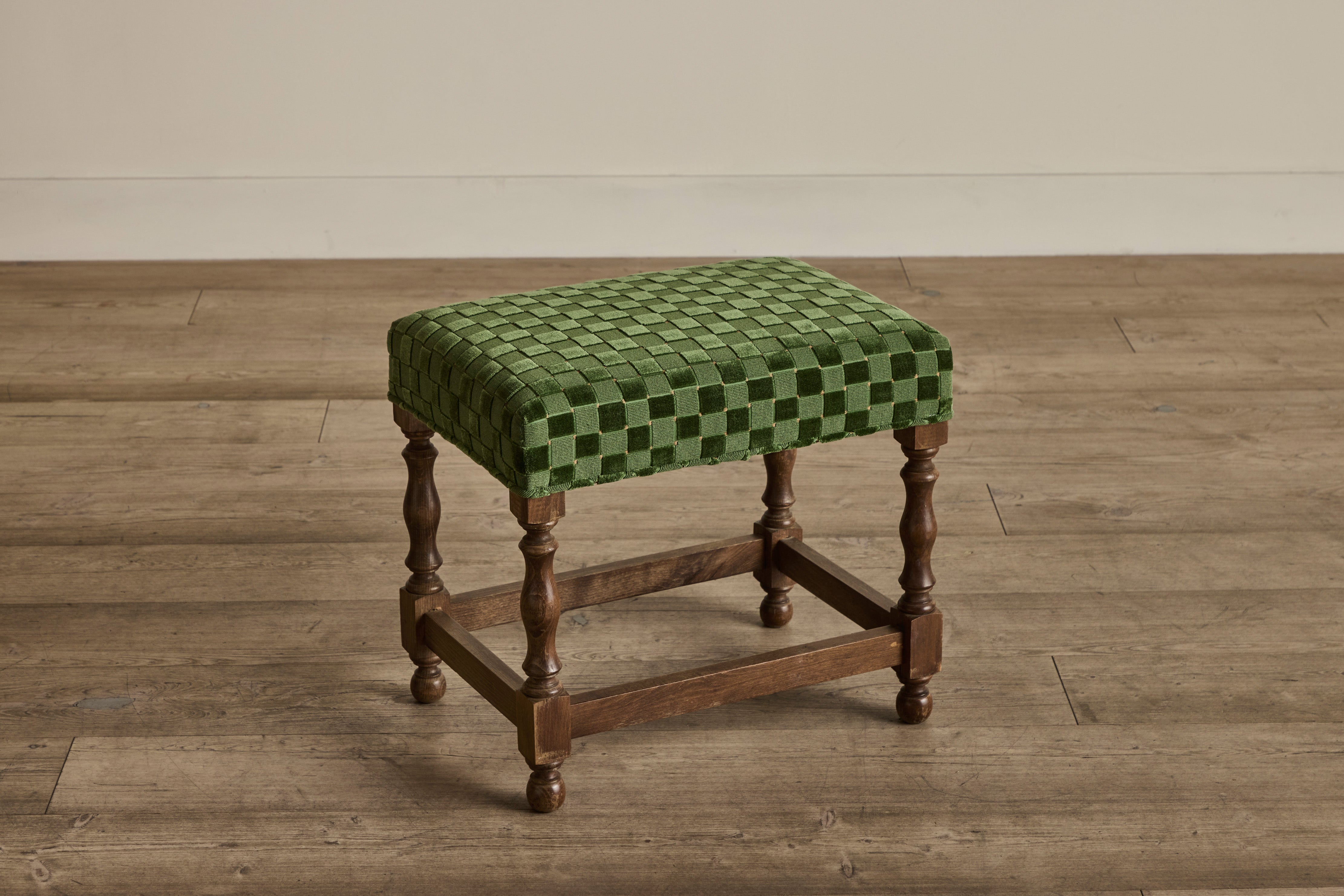 Checker Upholstered Stool (NYC)