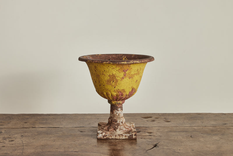 Painted Cast Iron Urn