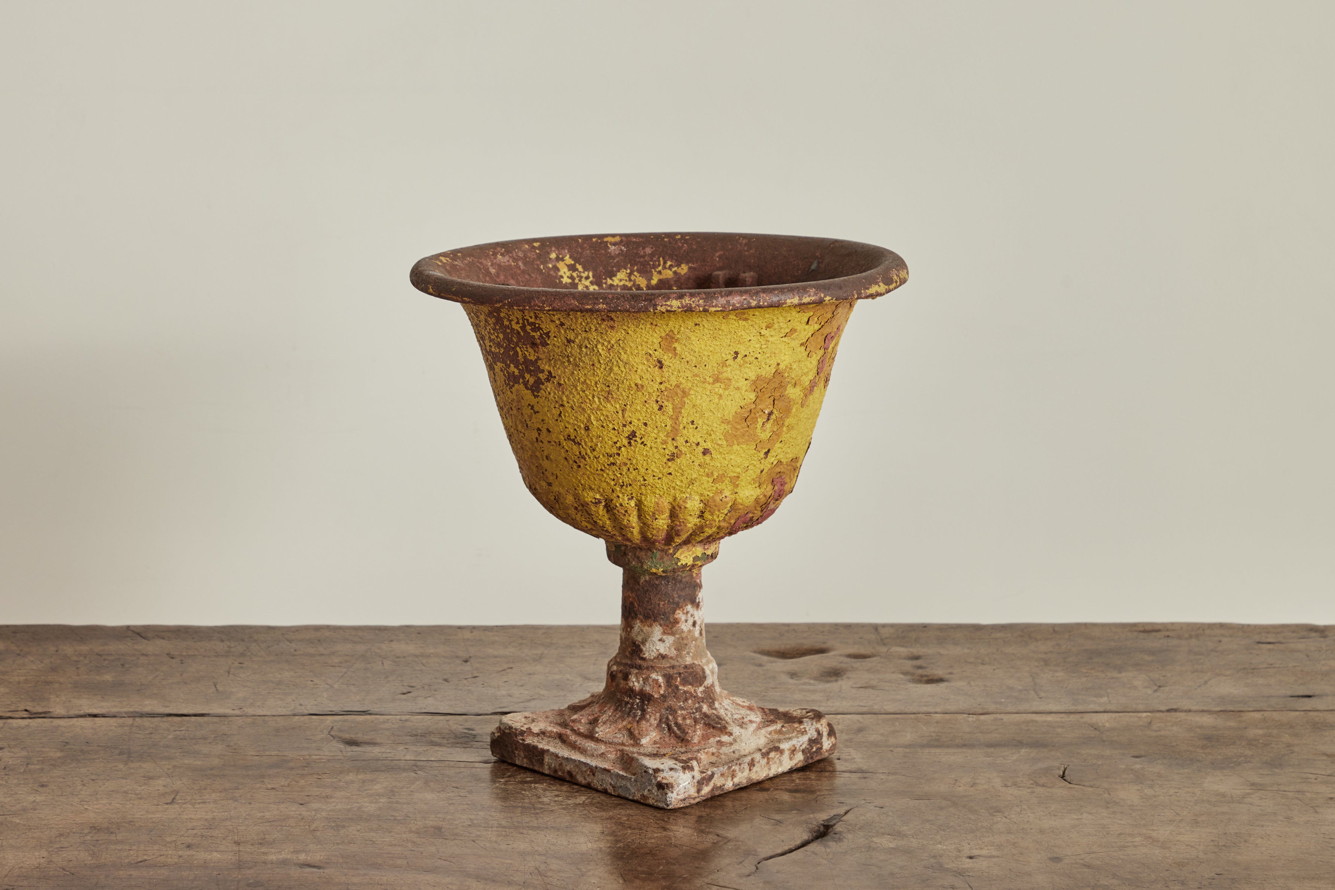 Painted Cast Iron Urn
