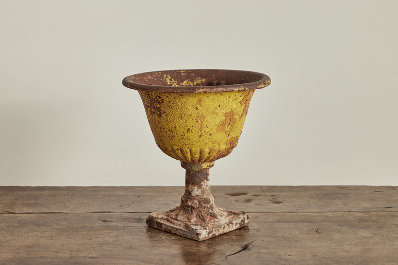 Painted Cast Iron Urn