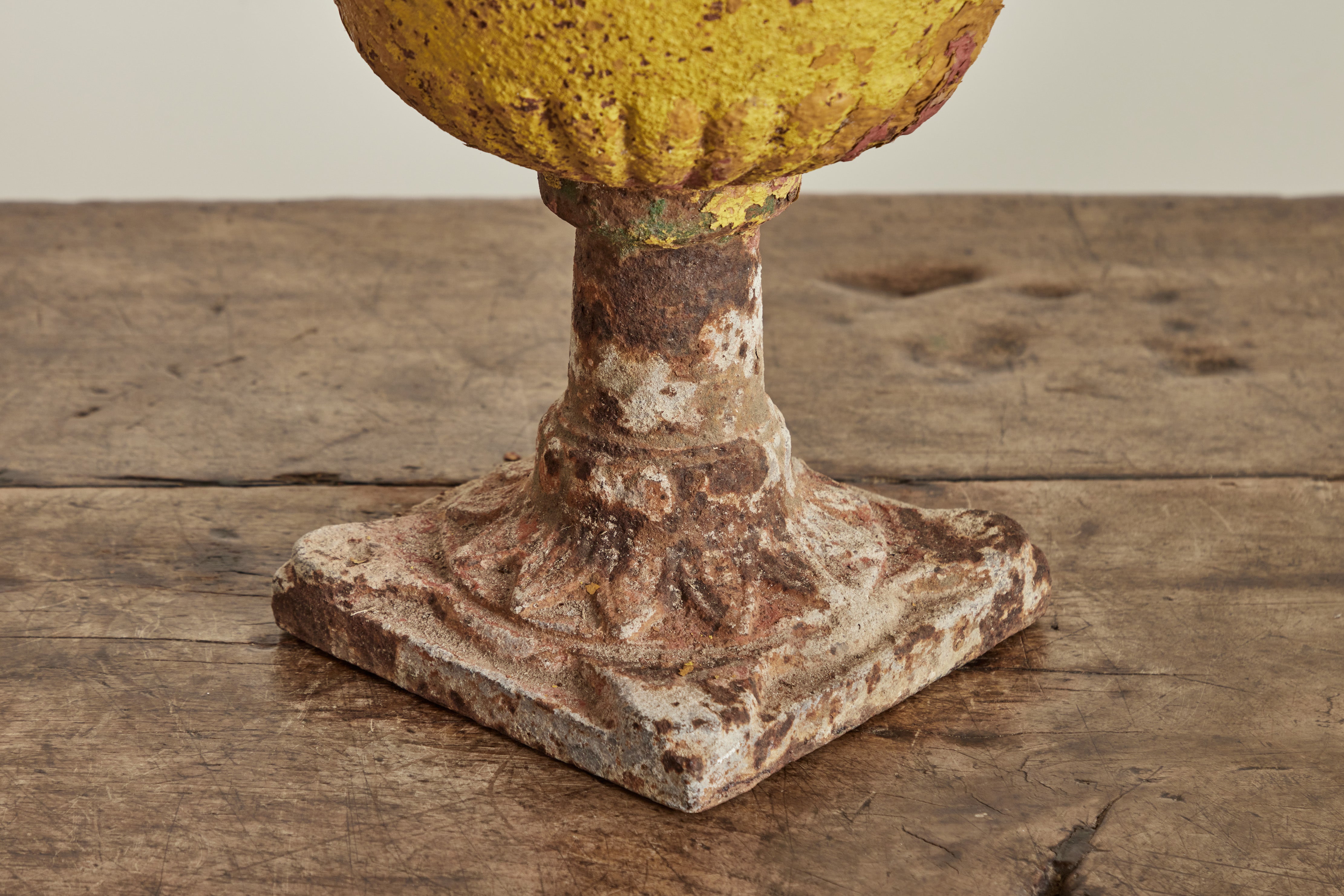 Painted Cast Iron Urn