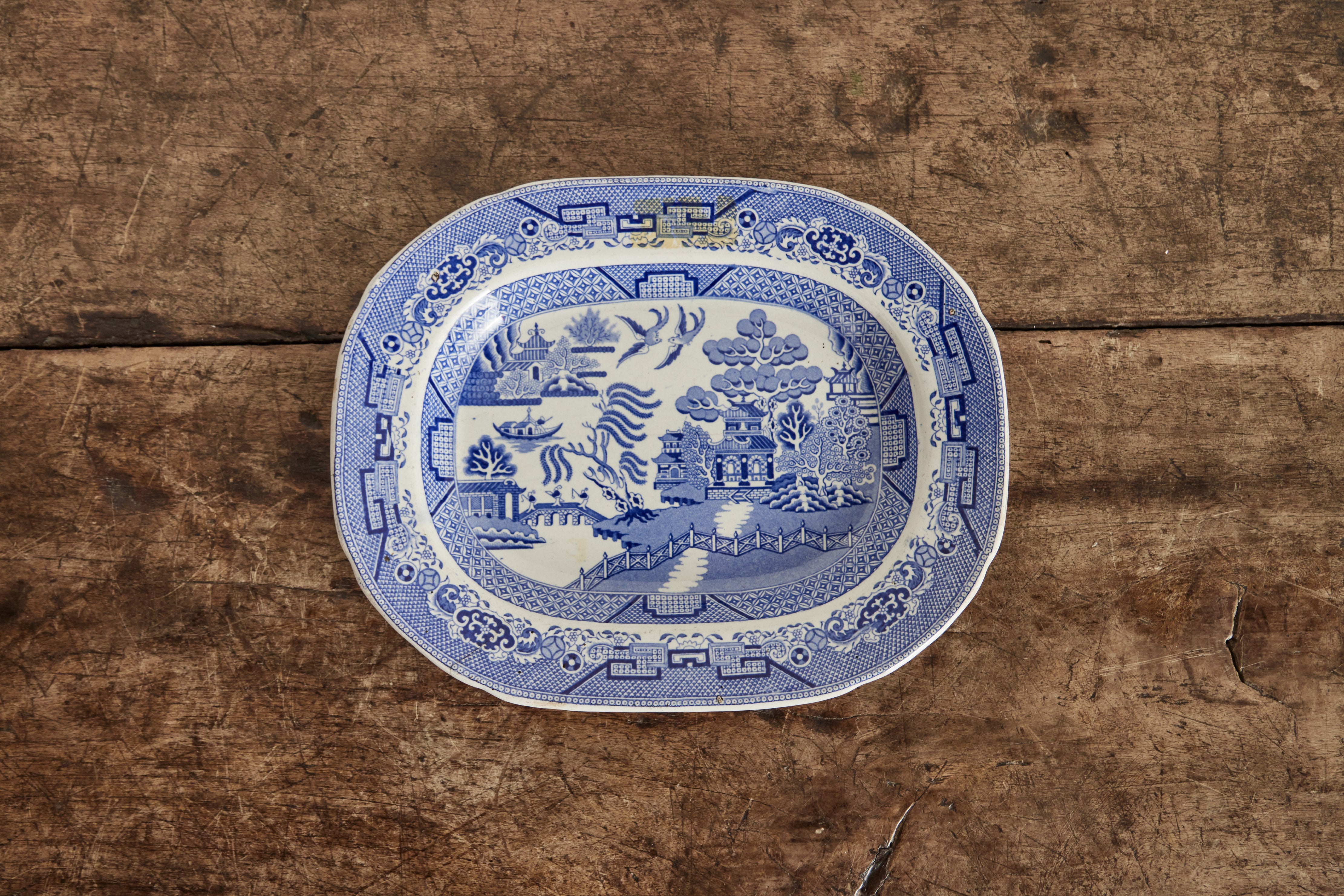 Small Blue Willow Platter