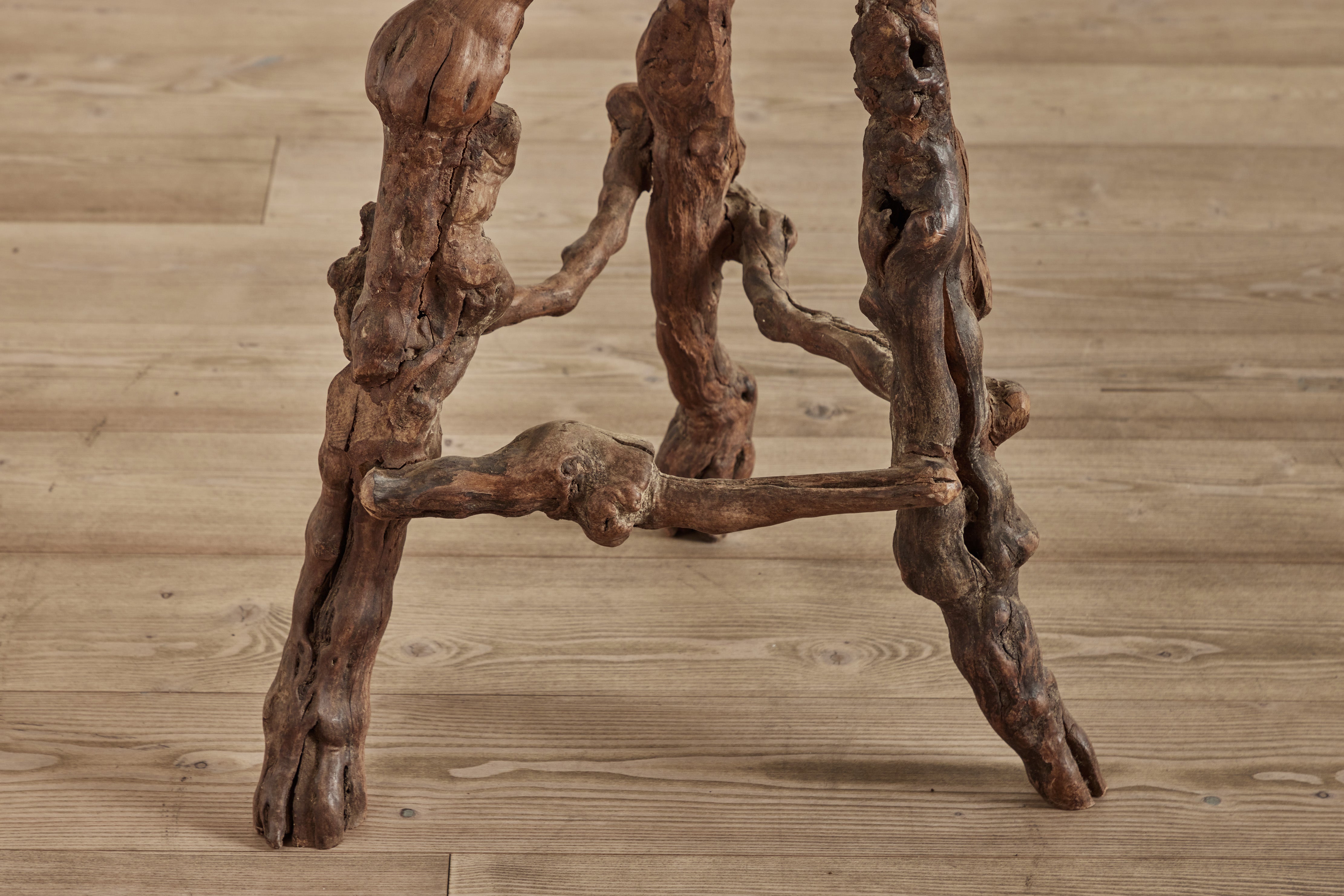 Pair of Burled Grapevine Stools