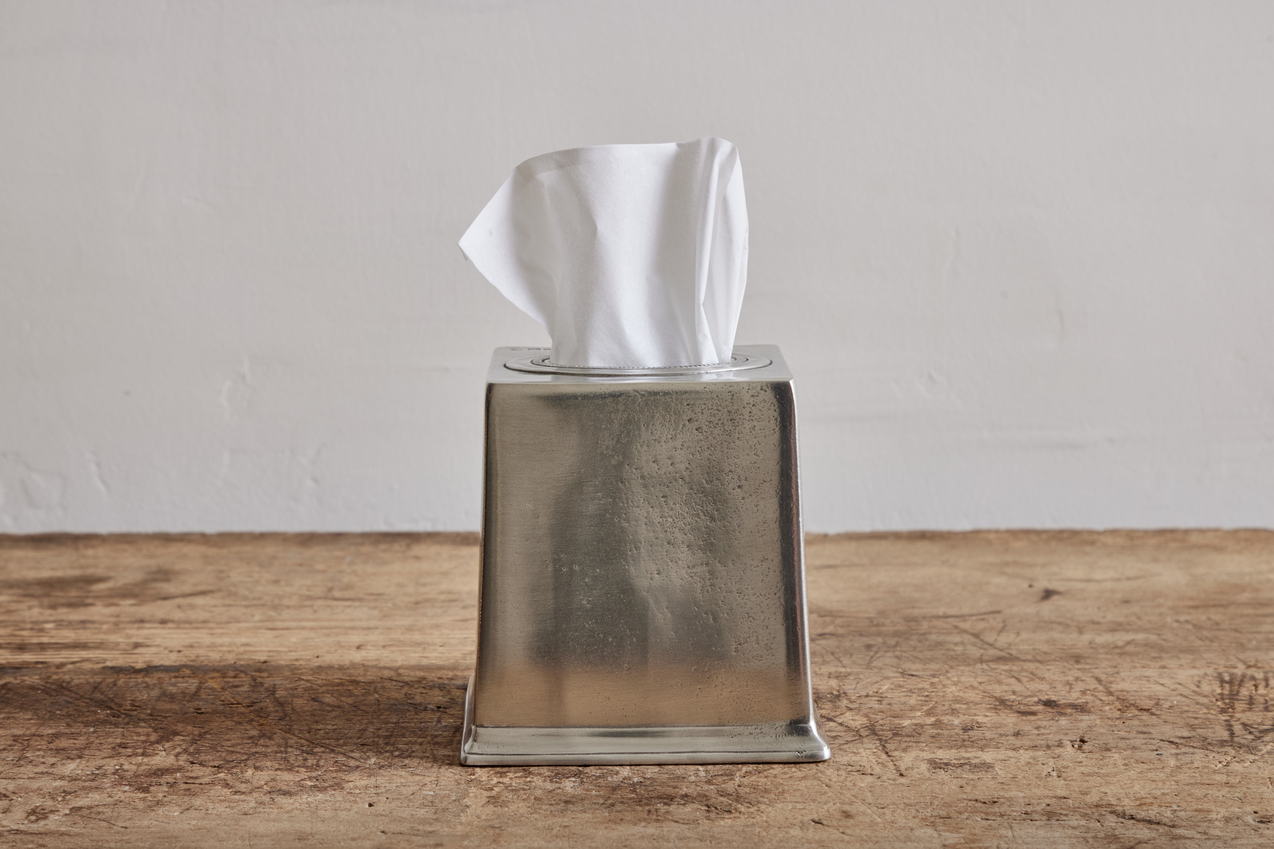 Pewter Tissue Box