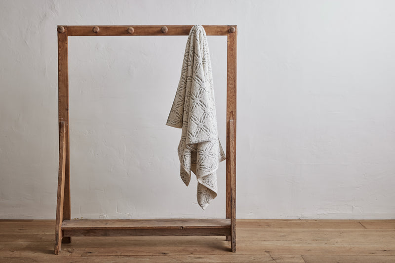 Nickey Kehoe Marguerite Bath Towel in Fog