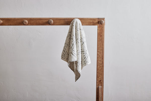 Nickey Kehoe Marguerite Hand Towel in Fog