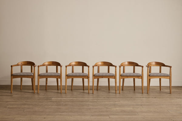 Set of 6 Pine Dinning Chairs (LA)