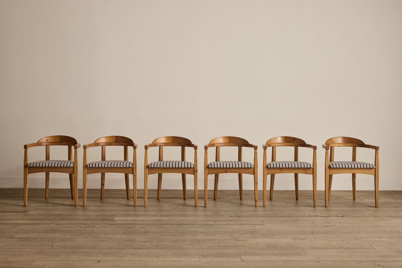 Set of 6 Pine Dinning Chairs (LA)