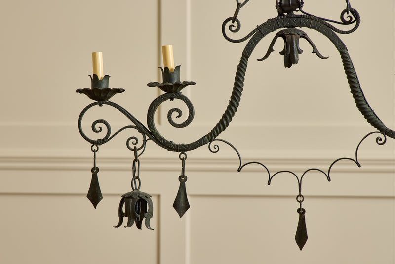 Italian Iron Chandelier