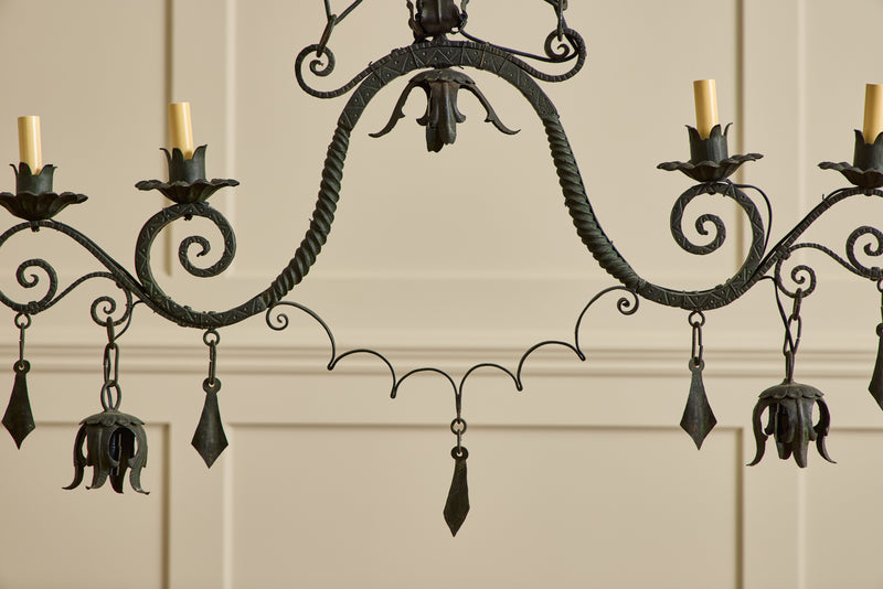 Italian Iron Chandelier