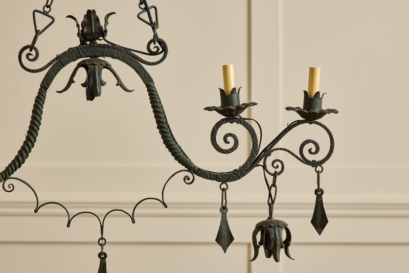 Italian Iron Chandelier