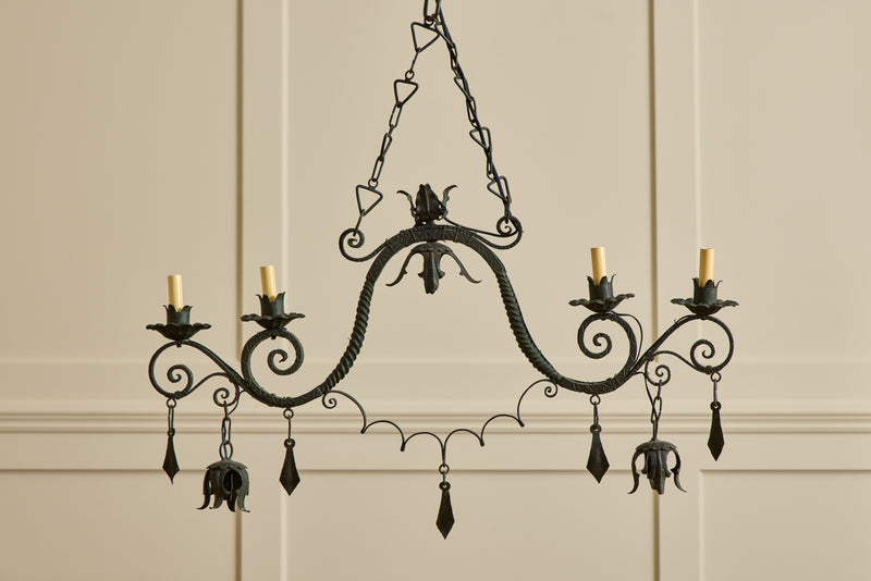 Italian Iron Chandelier
