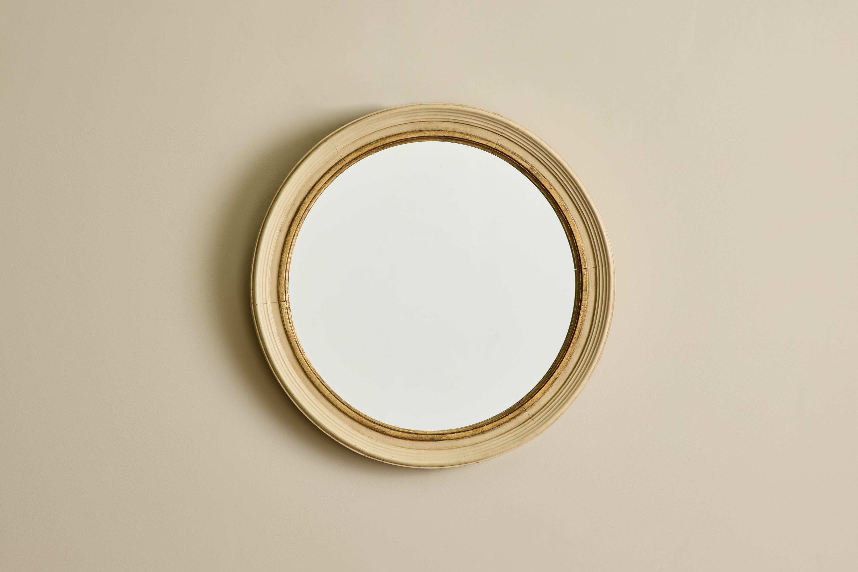 1950s Round Painted Mirror