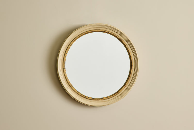 1950s Round Painted Mirror
