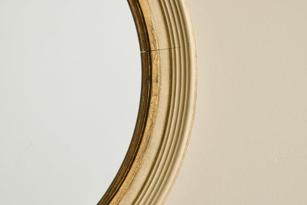 1950s Round Painted Mirror