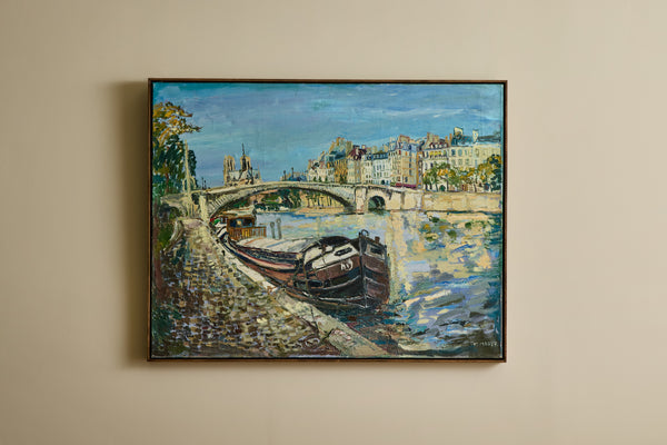 Paris River Oil Painting