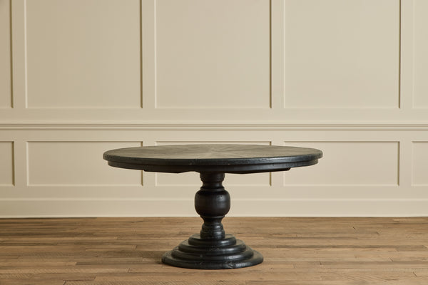 Black Round Dining Table