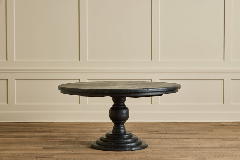 Black Round Dining Table