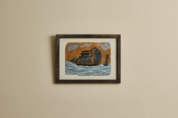 Top Mast Schooner with Grey Sails