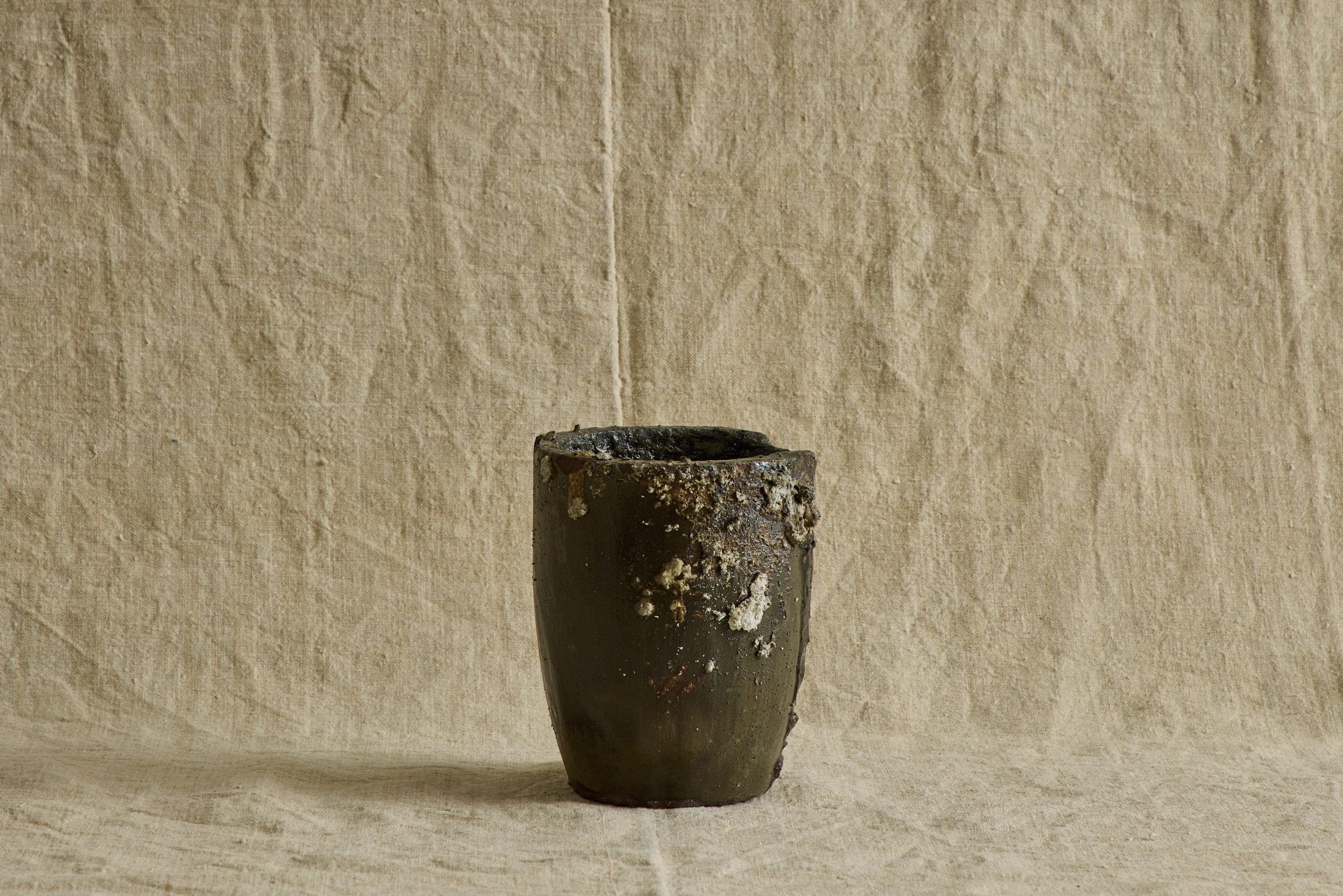 Small Bronze Crucible Vase