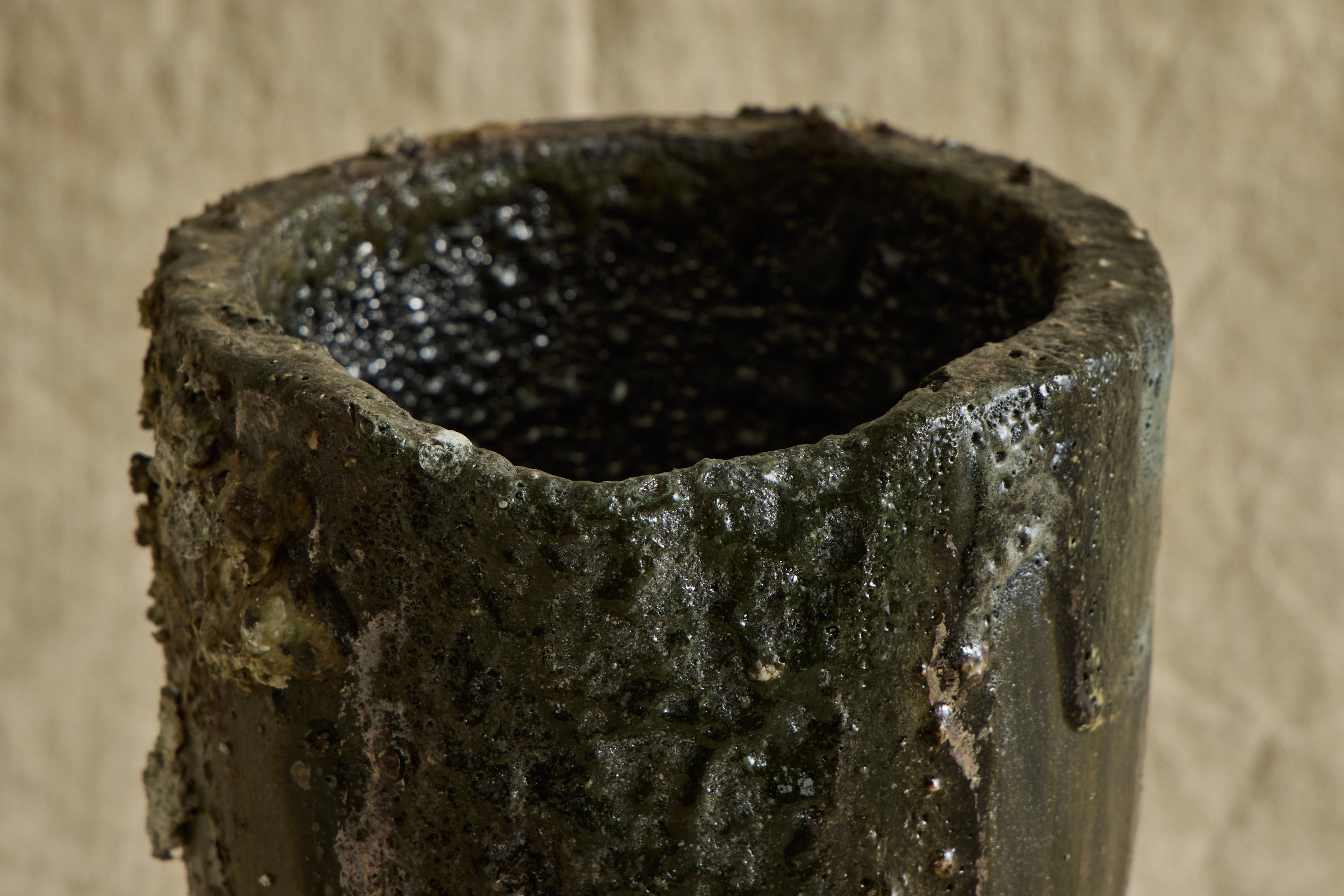 Small Bronze Crucible Vase