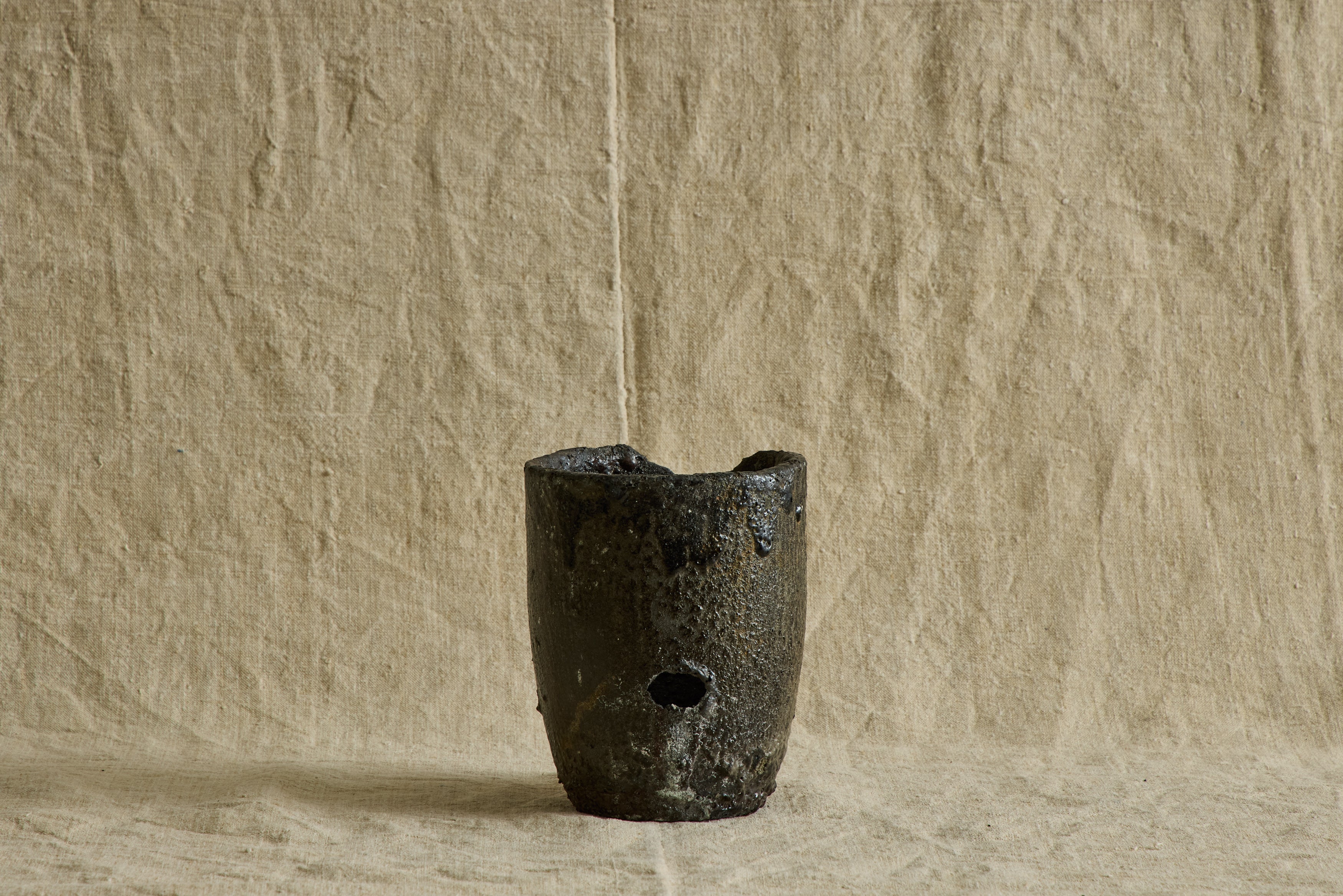 Small Bronze Crucible Vase