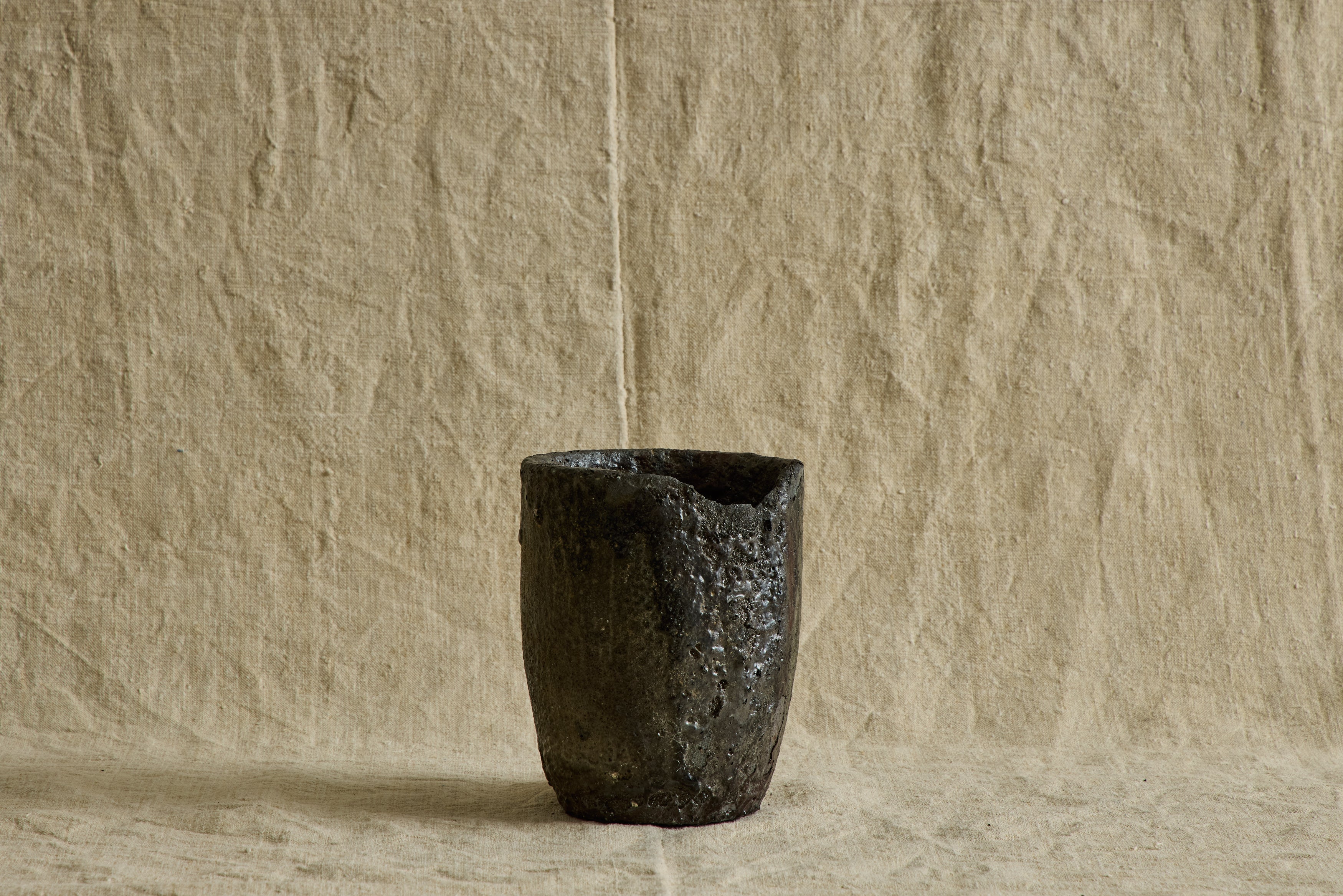 Small Bronze Crucible Vase