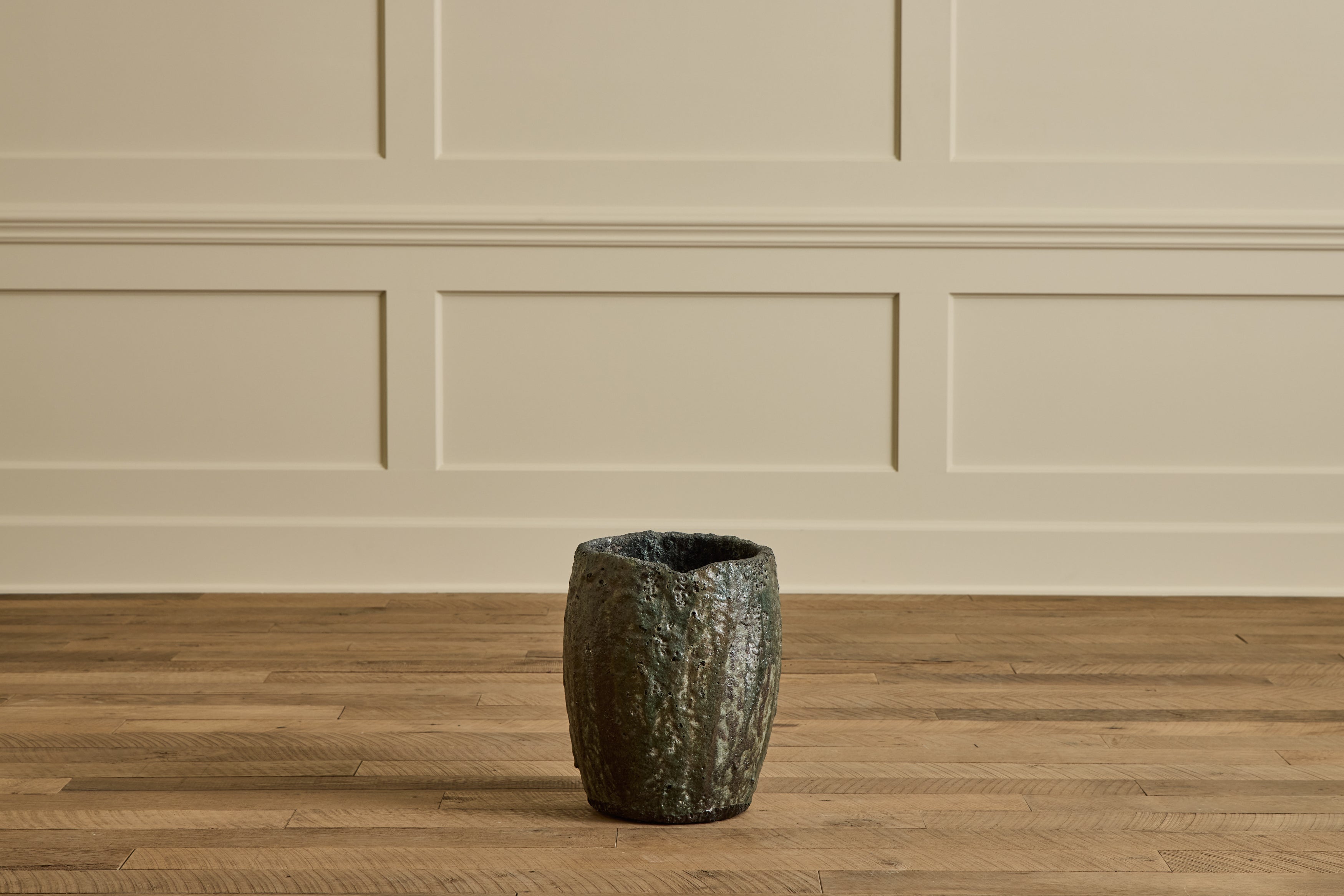 Large Bronze Crucible Vase