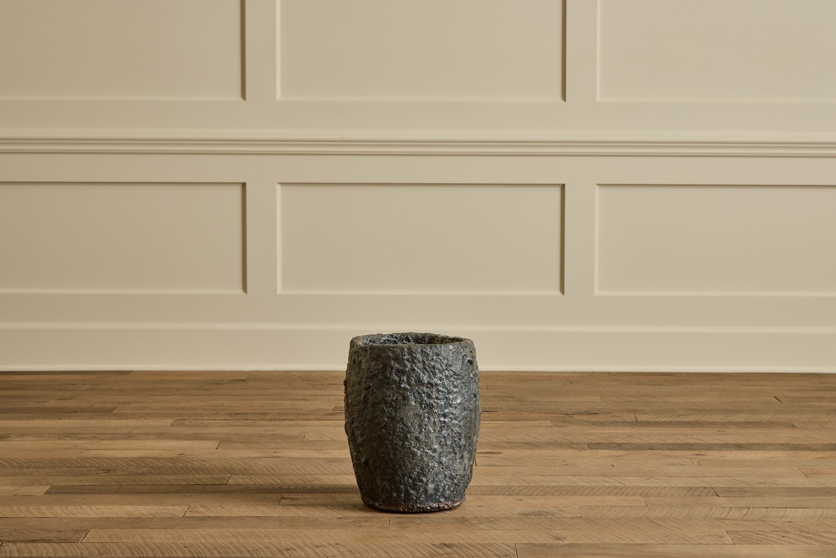 Large Bronze Crucible Vase