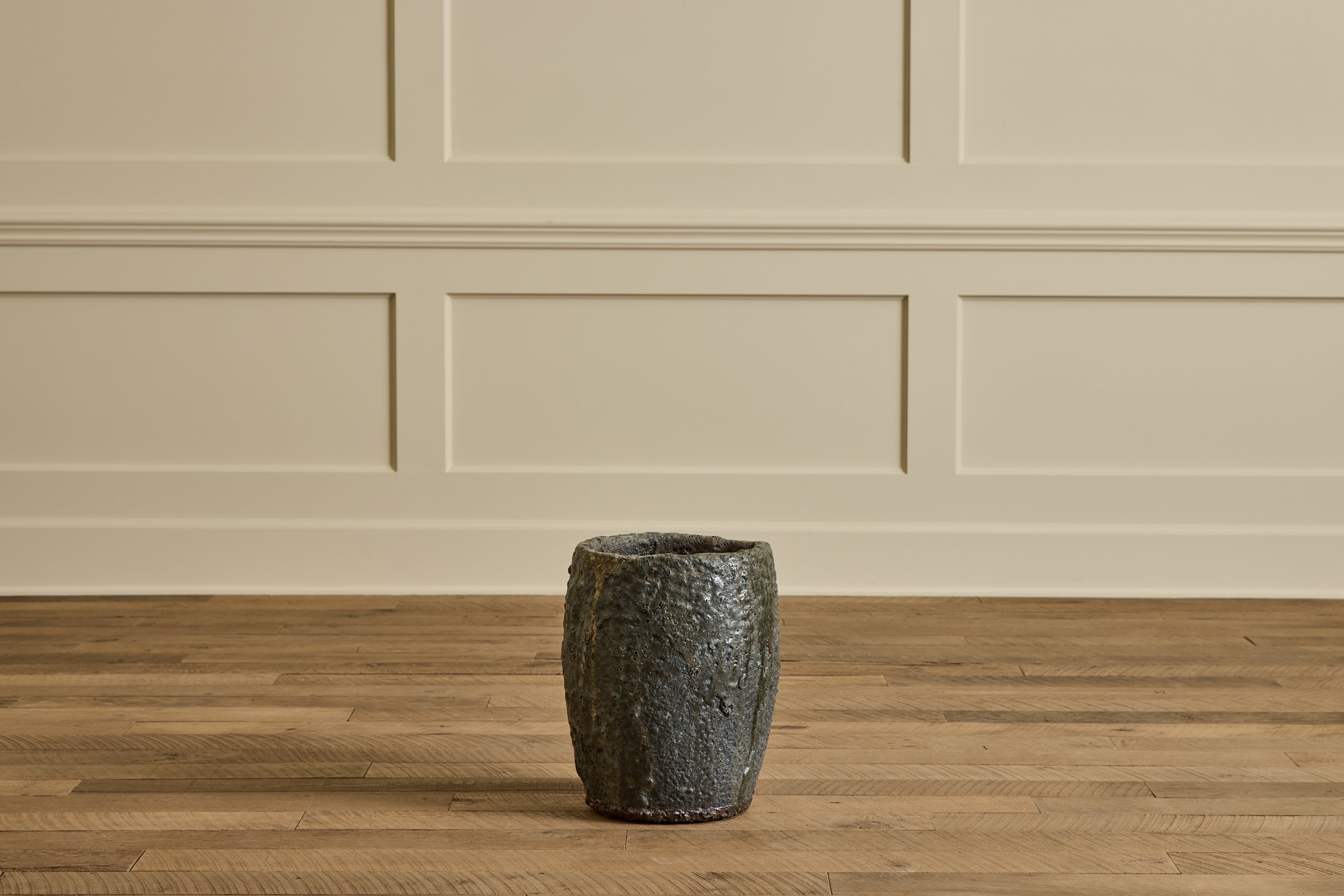 Large Bronze Crucible Vase