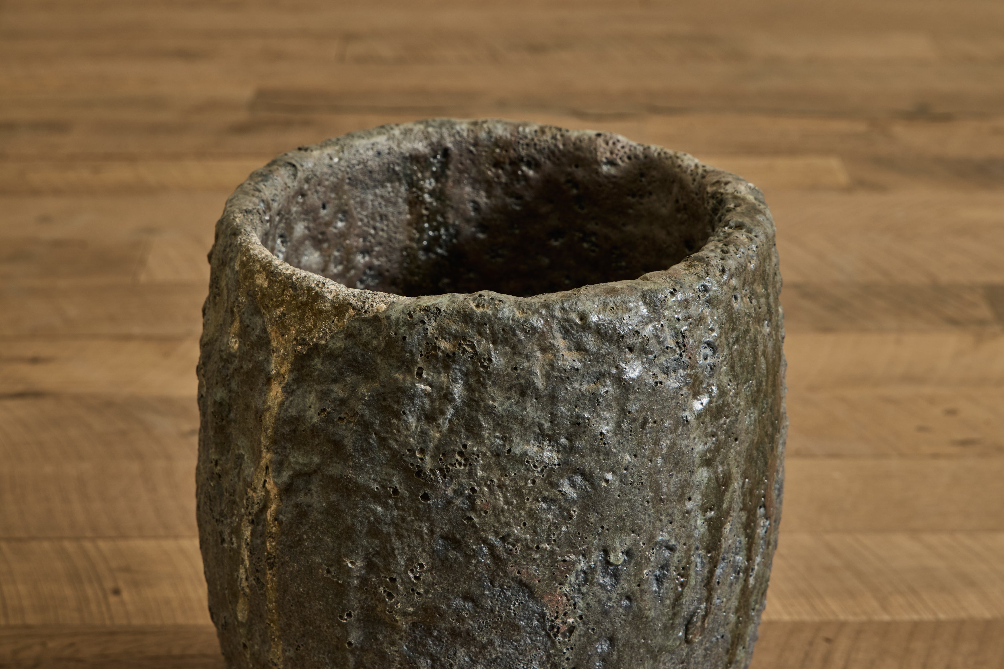 Large Bronze Crucible Vase