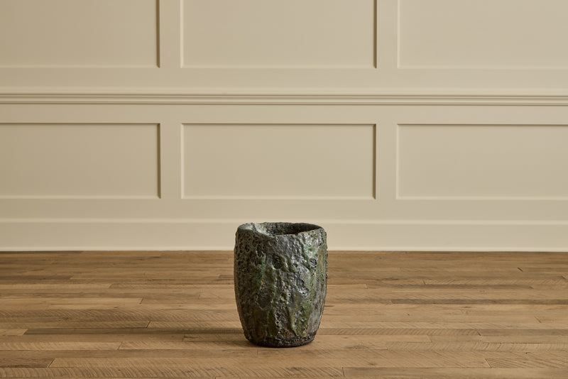 Large Bronze Crucible Vase