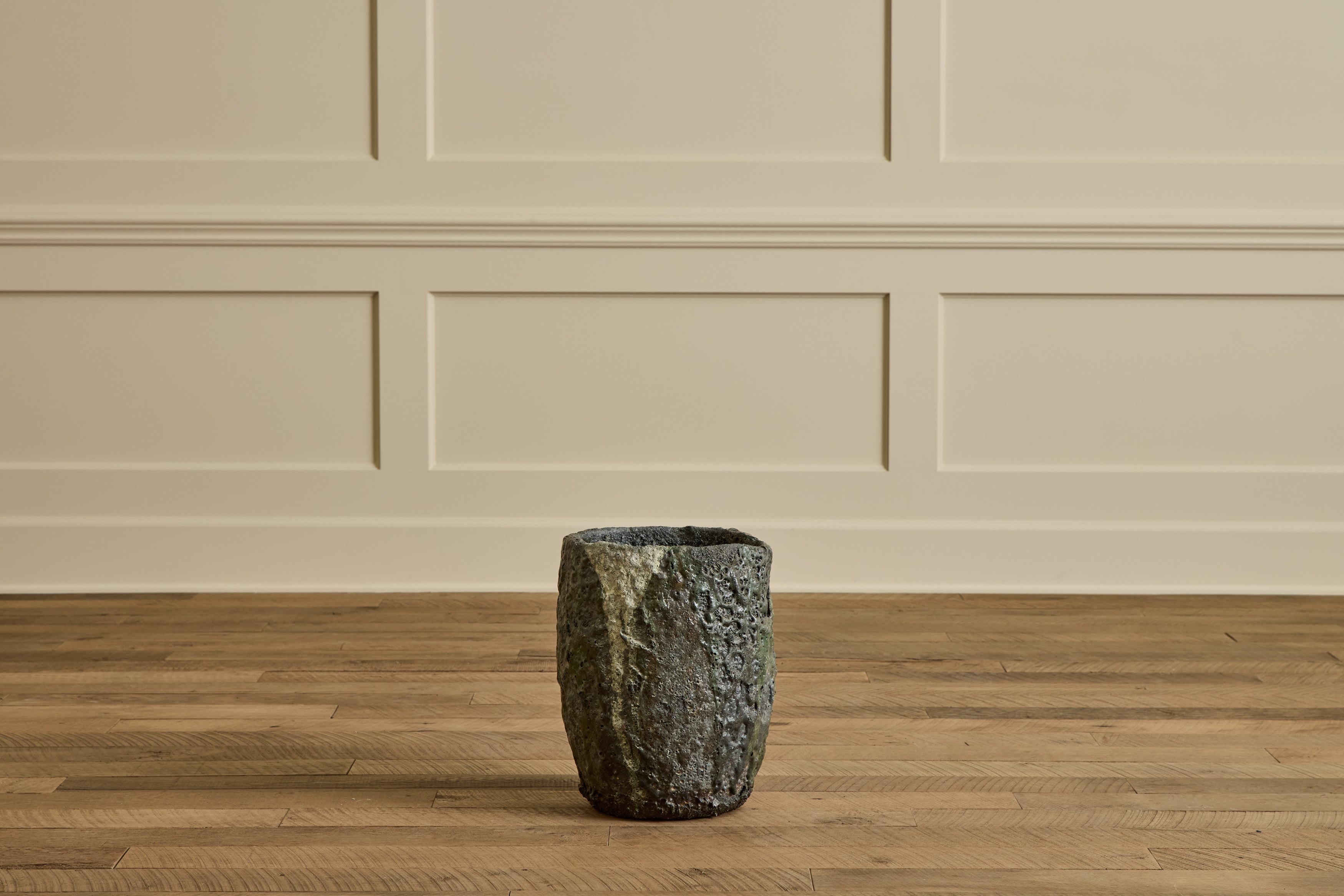 Large Bronze Crucible Vase