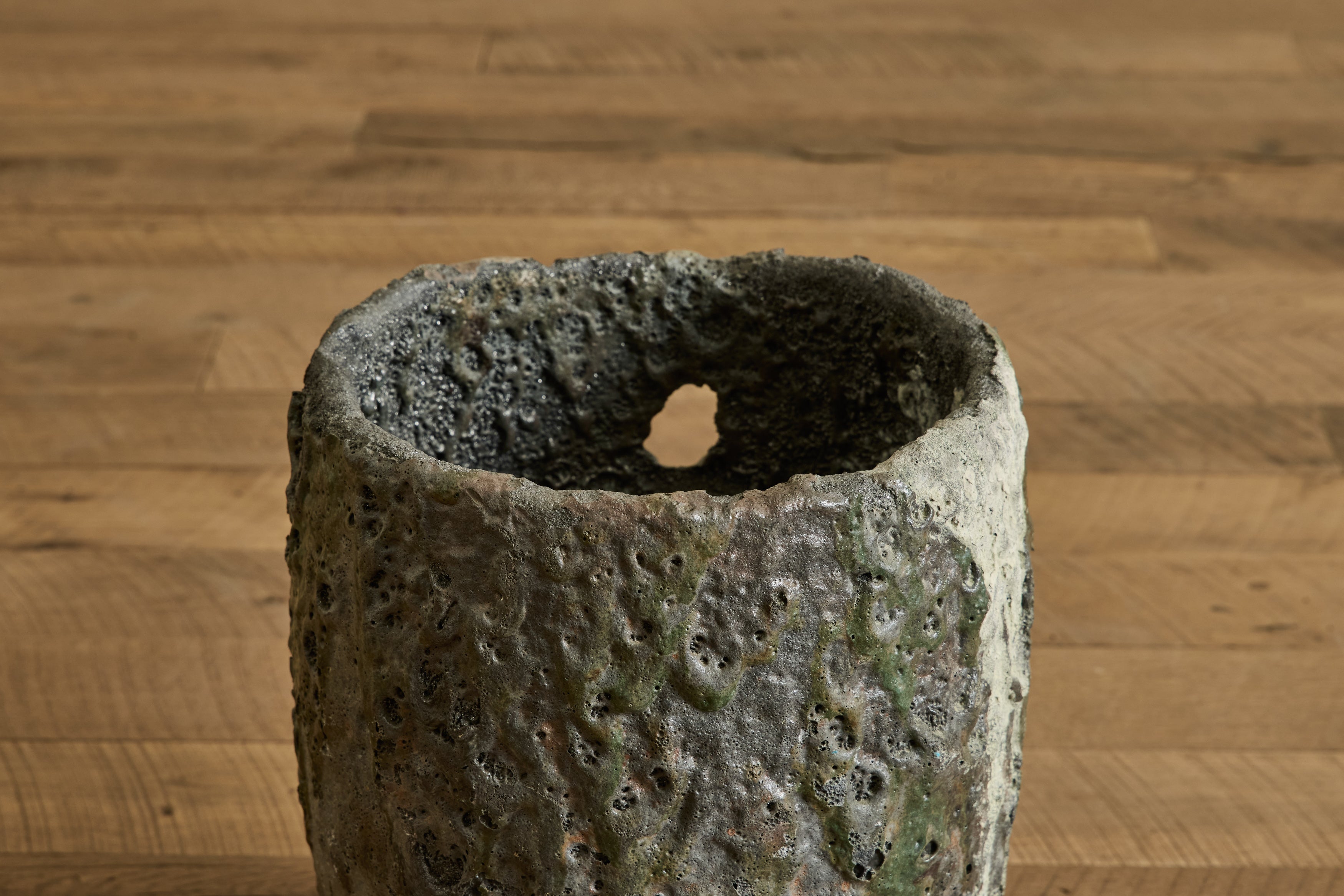 Large Bronze Crucible Vase