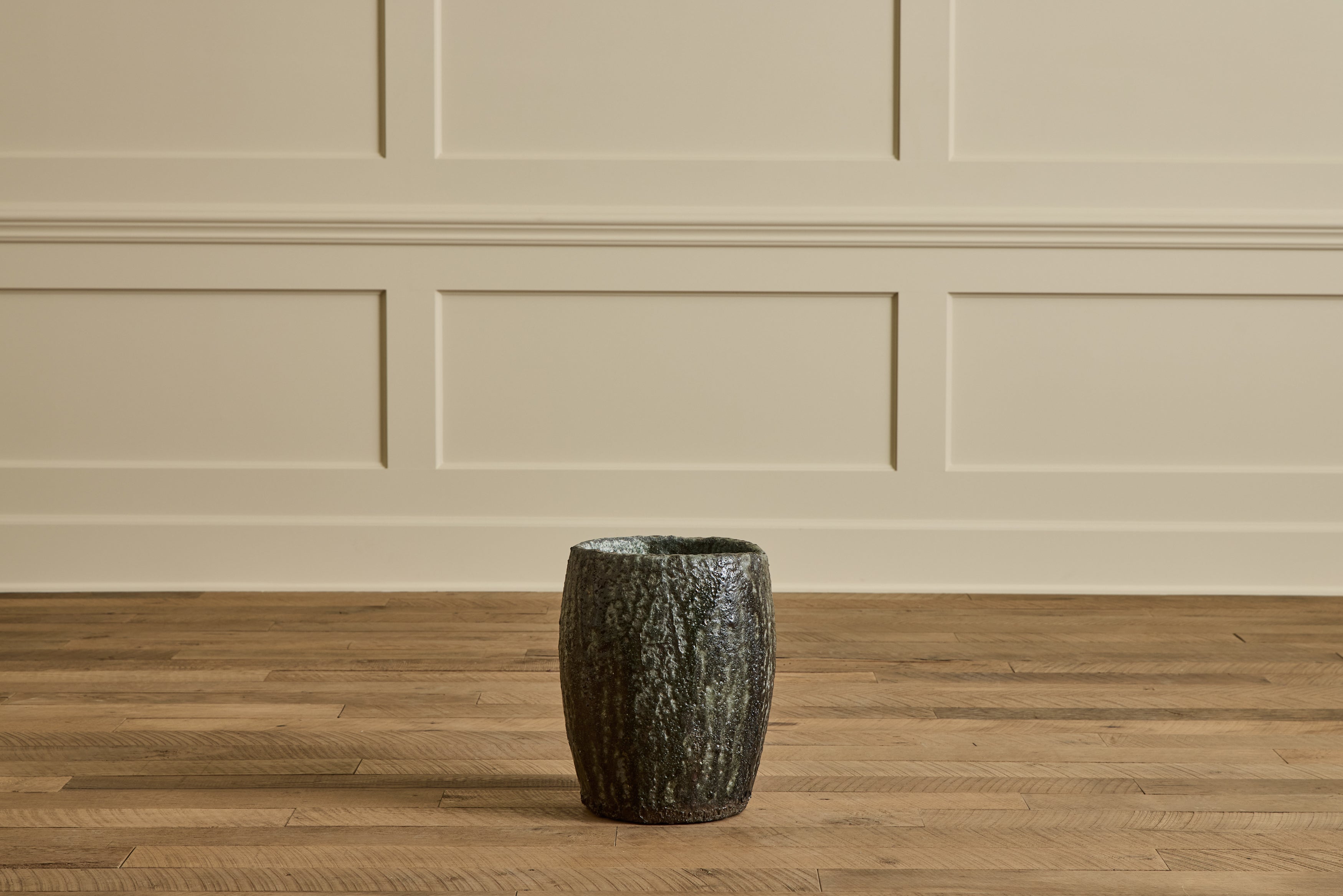 Large Bronze Crucible Vase