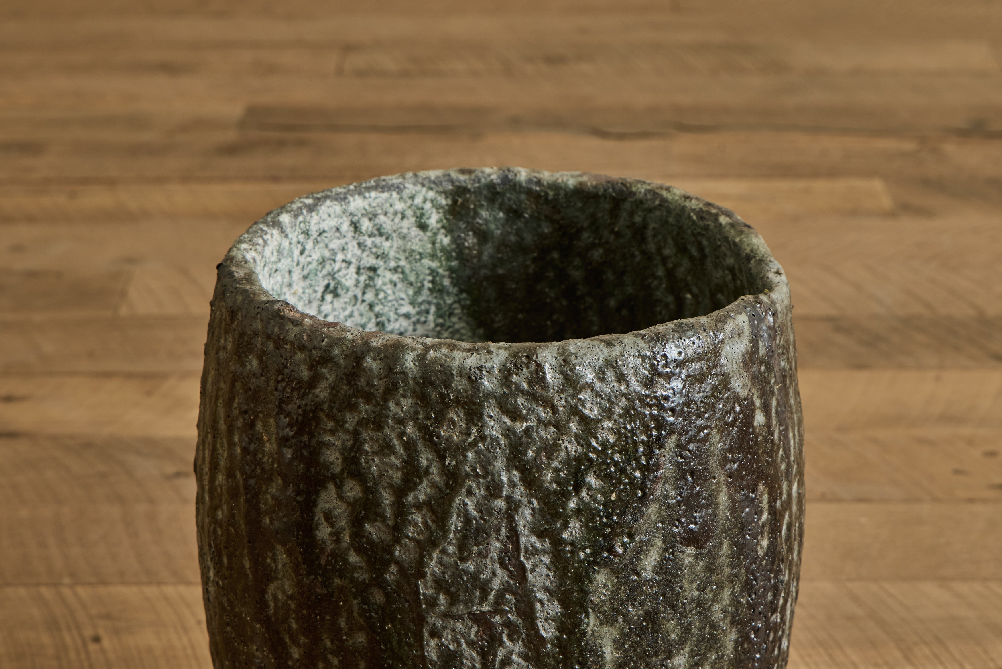 Large Bronze Crucible Vase