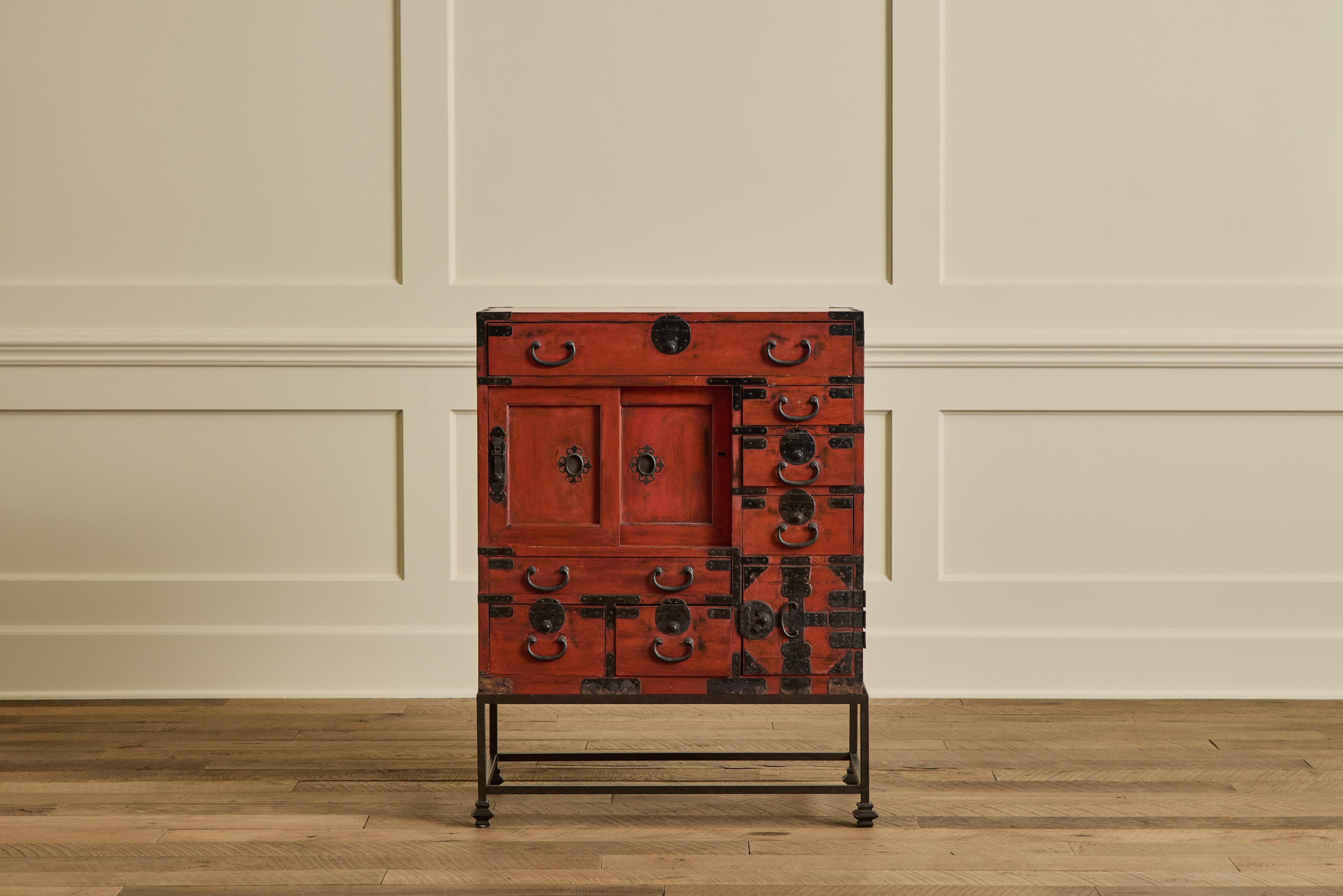 Red Tansu Chest