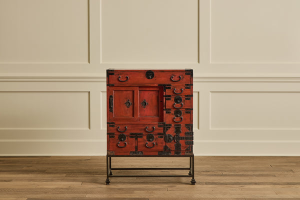 Red Tansu Chest