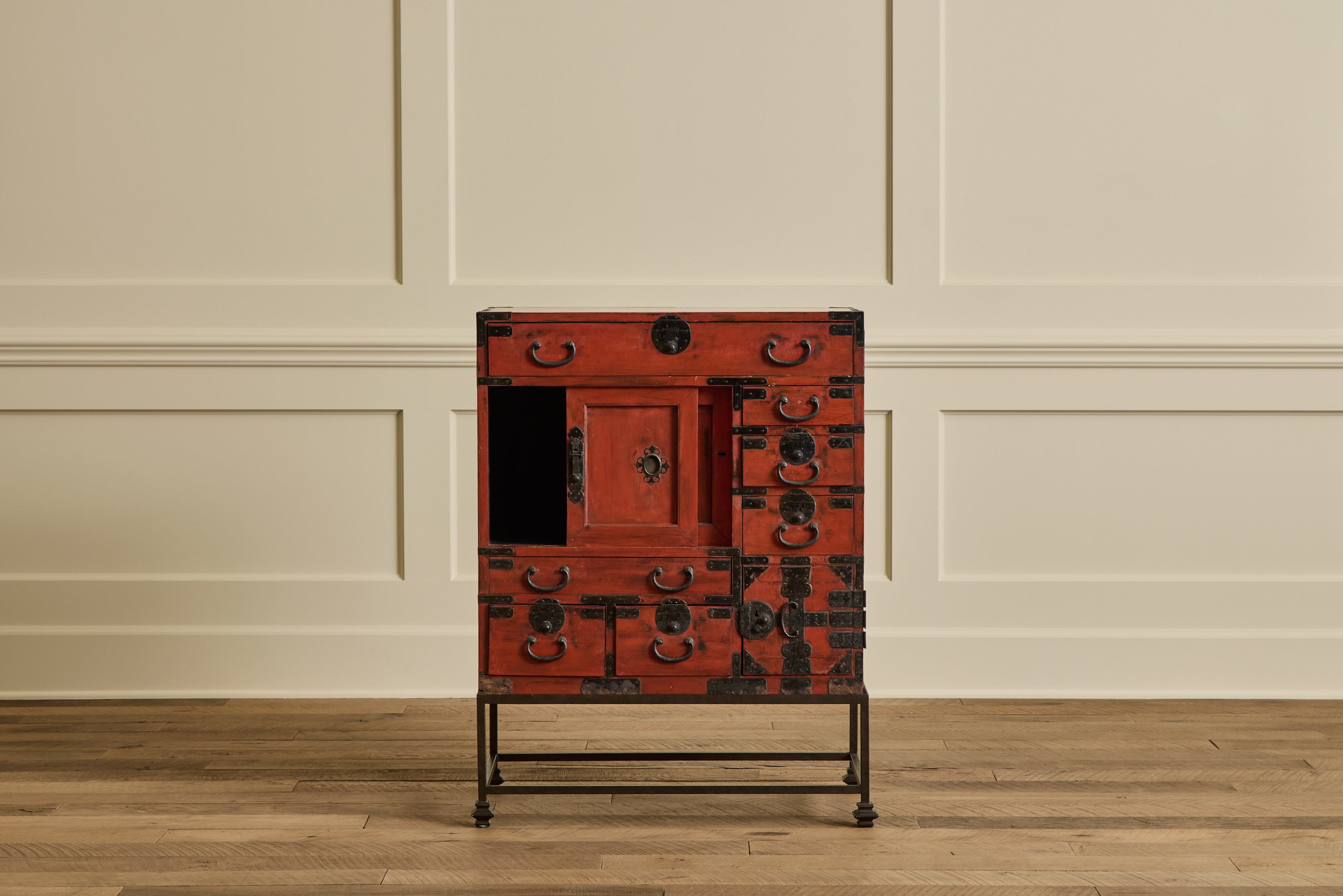 Red Tansu Chest