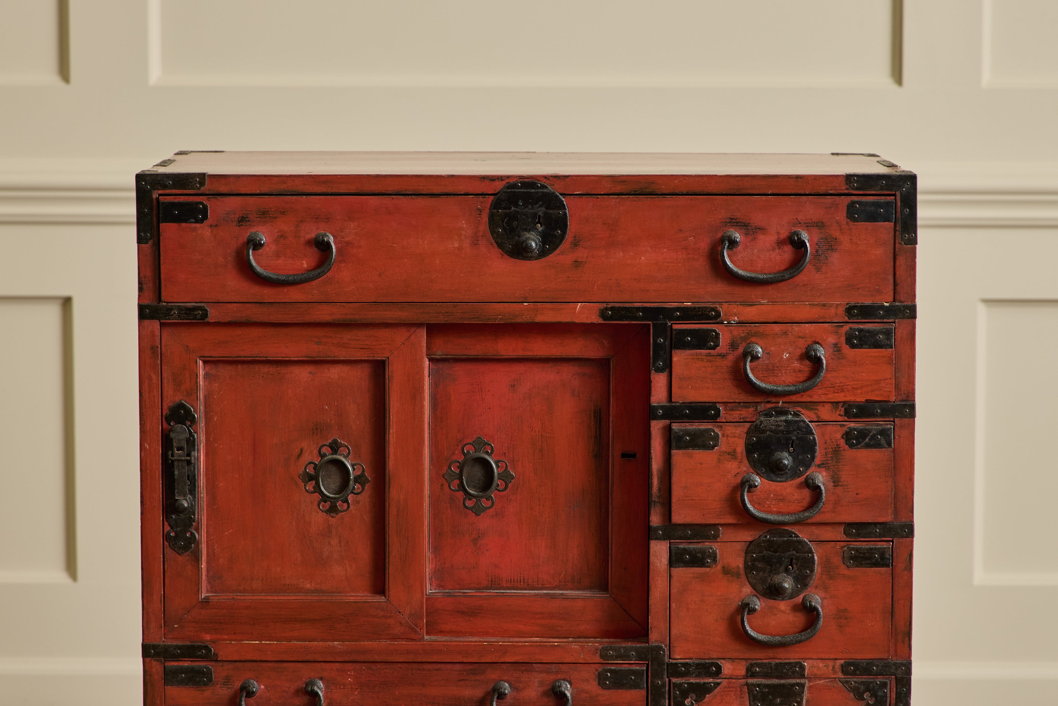 Red Tansu Chest